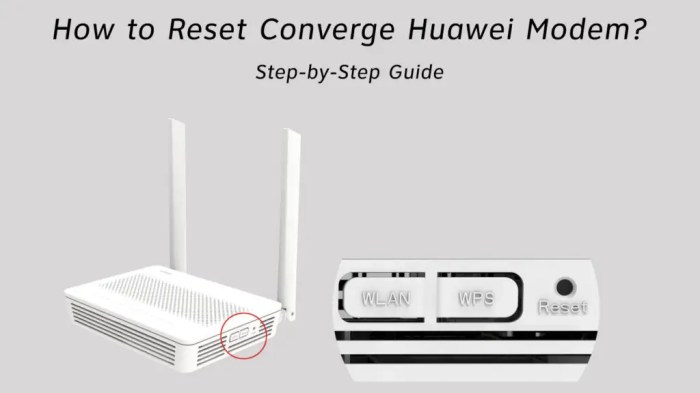 Cara reset modem huawei