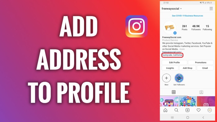 Cara menambahkan alamat di instagram