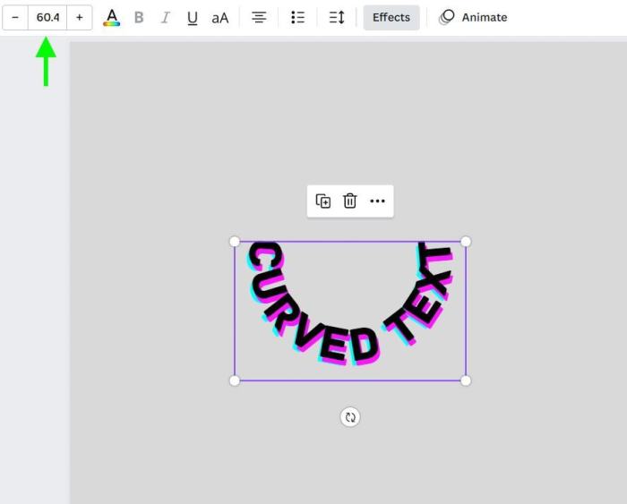Cara membuat tulisan melengkung di canva