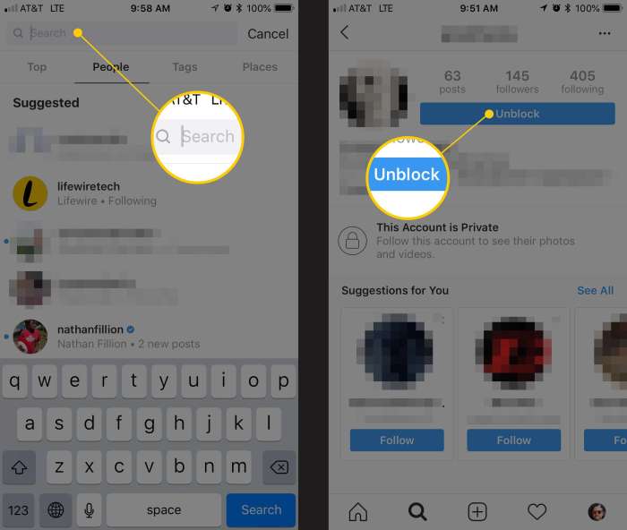 Cara memblokir balik instagram