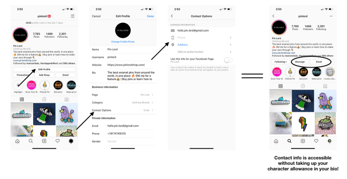 Cara enter bio instagram