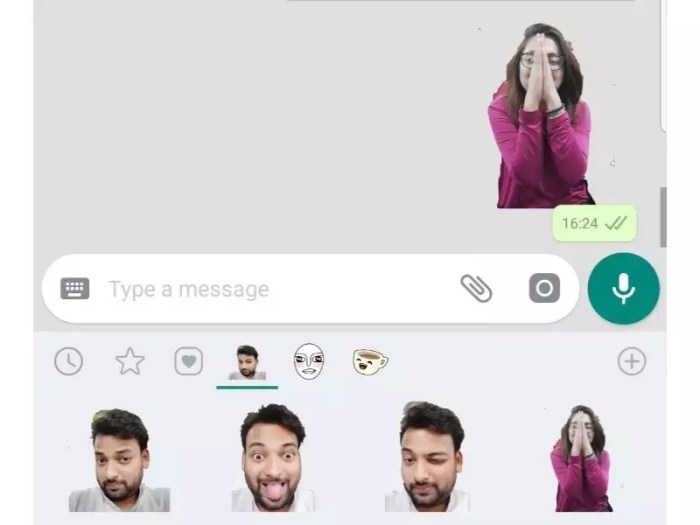 Cara memunculkan stiker di wa