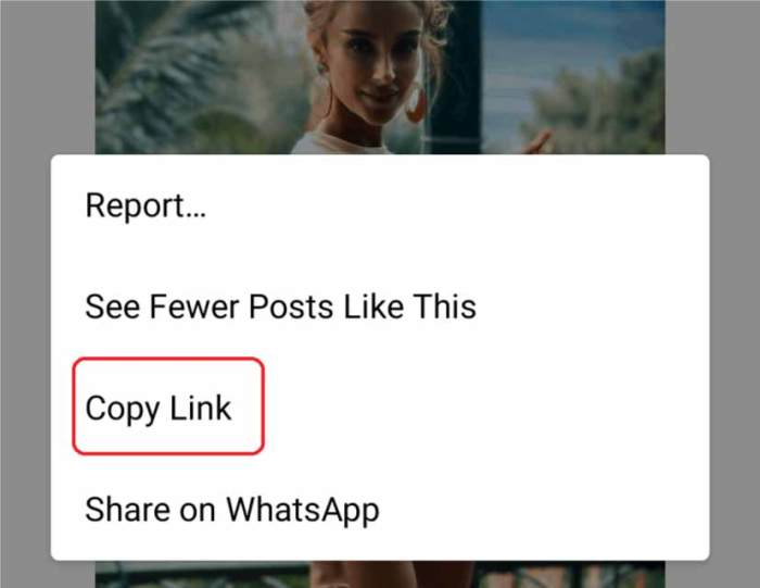 Cara menyalin link instagram kita