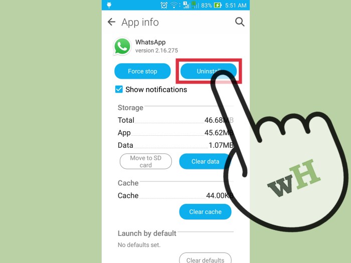 Cara menghapus sidik jari whatsapp