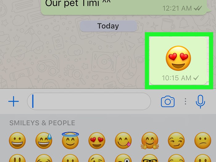 Cara membesarkan emoji di whatsapp