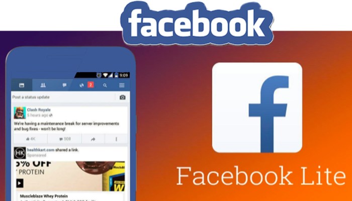 Cara tambah akun facebook lite