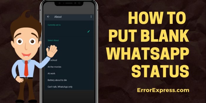 Cara buat profil whatsapp kosong