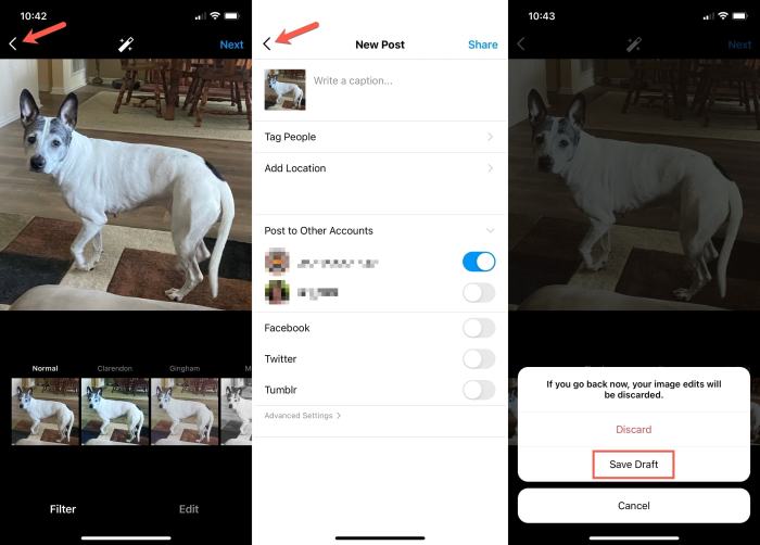 Cara mendownload draft instagram