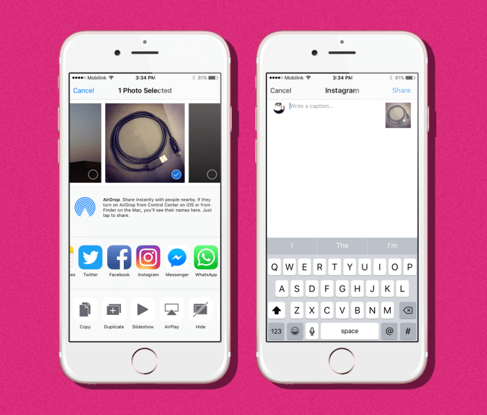 Cara enter di instagram iphone