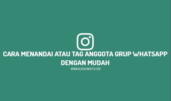 Cara tag di grup wa