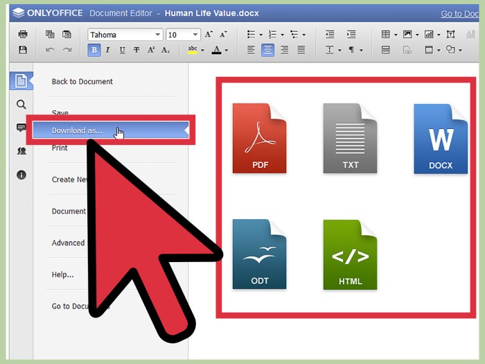 Cara membuka docx dari wa