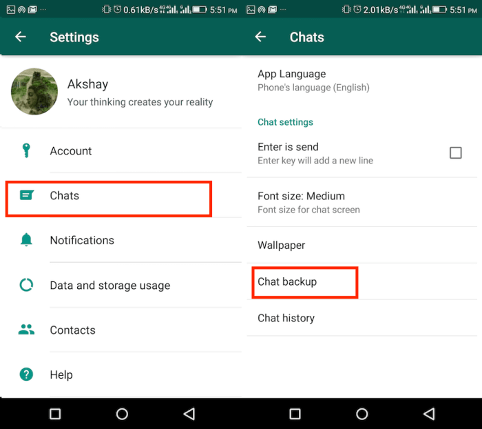 Cara menghentikan backup whatsapp