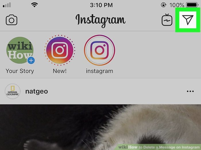 Cara menghilangkan tulisan di instagram
