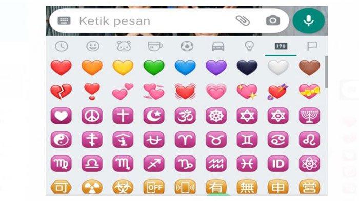 Cara membuat love dari emoticon