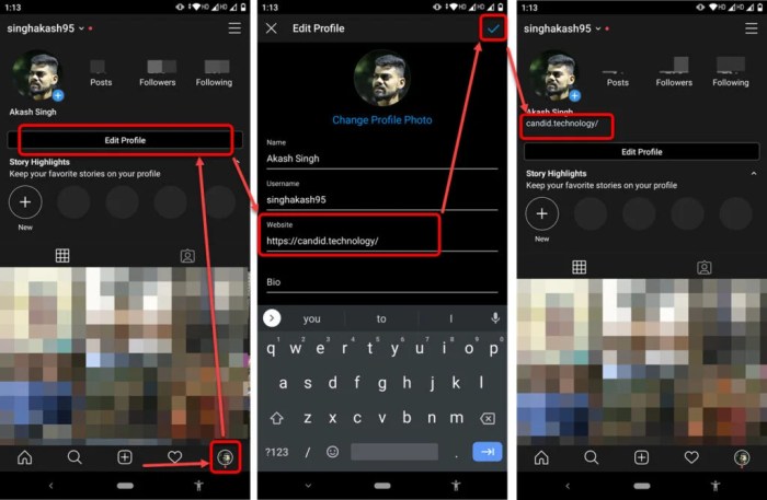 Cara enter bio instagram