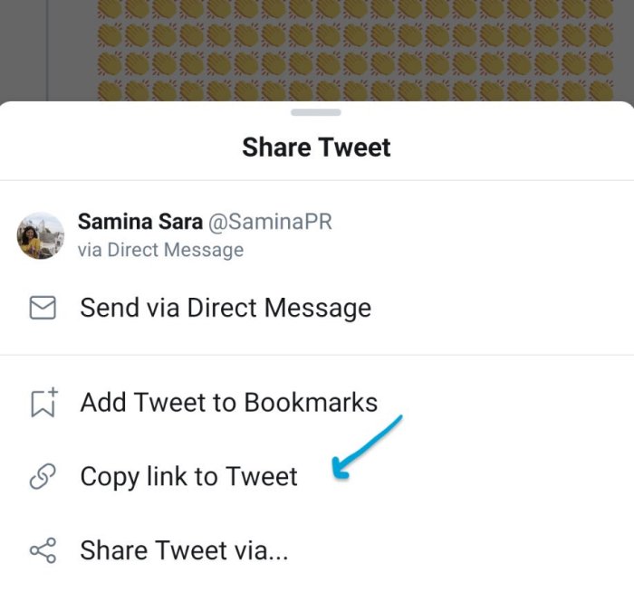 Cara copy link twitter sendiri