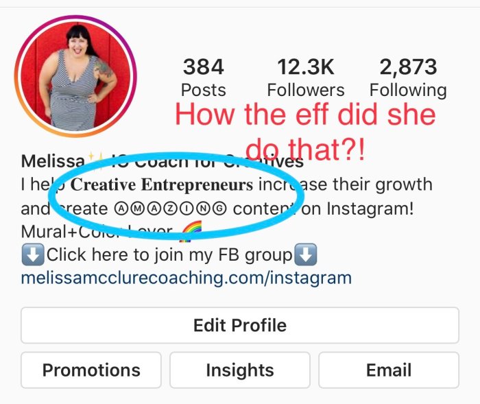 Cara menulis bold di instagram