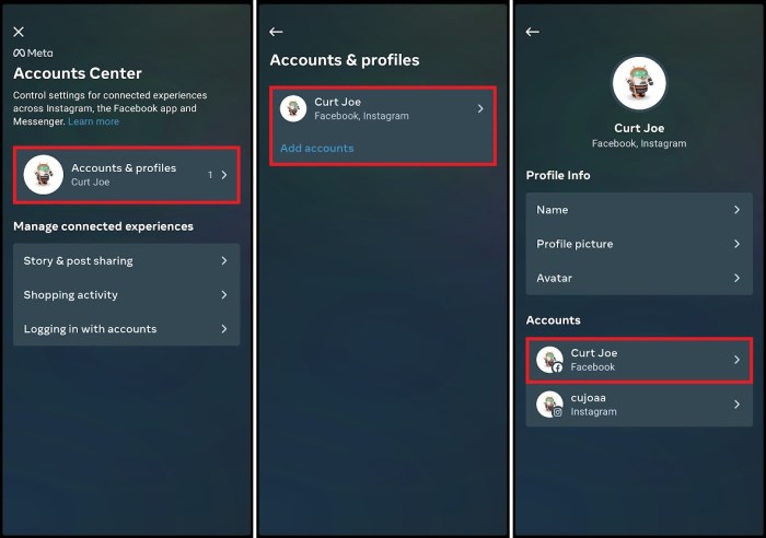 Cara menautkan 2 akun ig