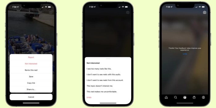 Cara menghilangkan reels yang disarankan