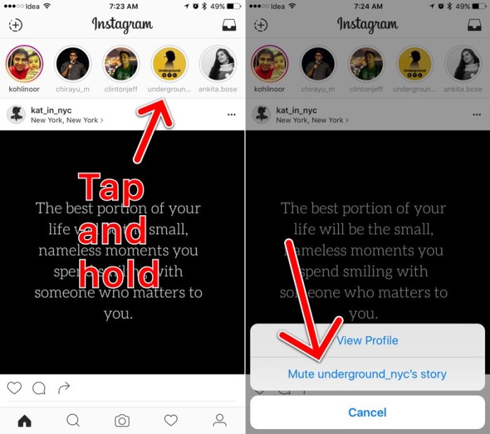 Cara mematikan suara story instagram