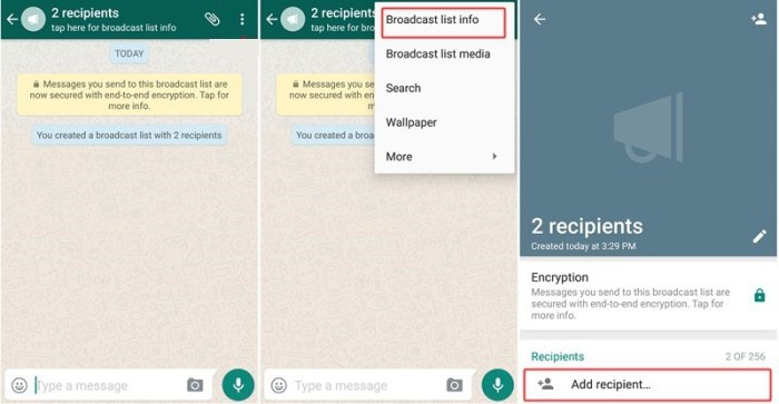Cara menghapus broadcast whatsapp